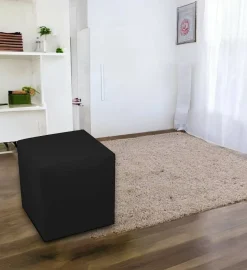 Pouf cubico nero 40x40x42h cm - Accumoli