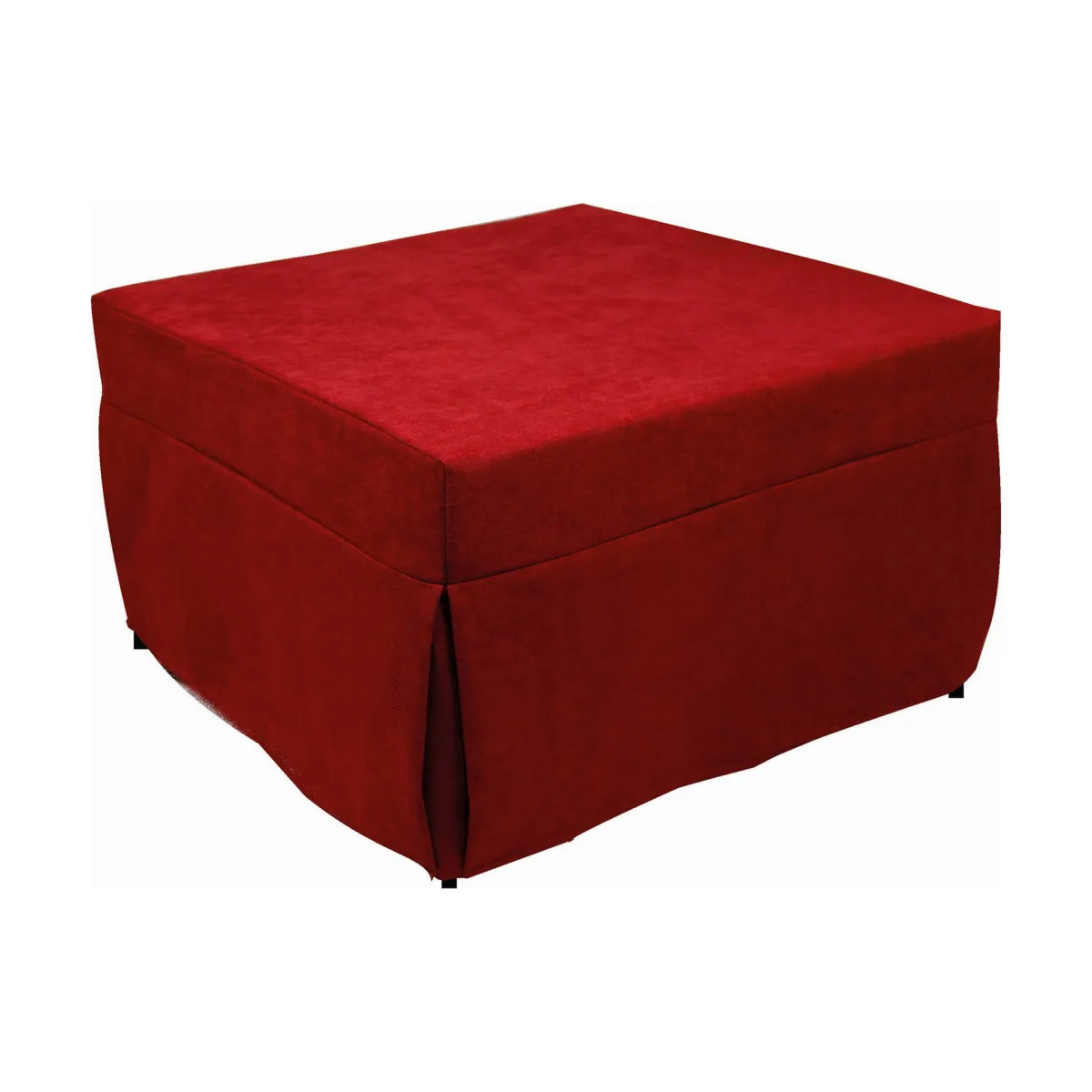 Pouf > Dmora Pouf cubico 78x78x45h cm - letto Arno Rosso