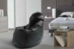 Pouf ergonomico sacco nero peòòe 70x70x110h cm - Asino