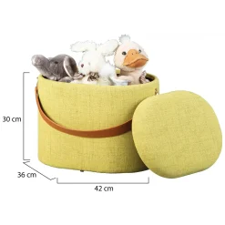 Pouf > Dmora Pouf Materiale Struttura in Tessuto 42x36x30h cm, - Marmi Giallo