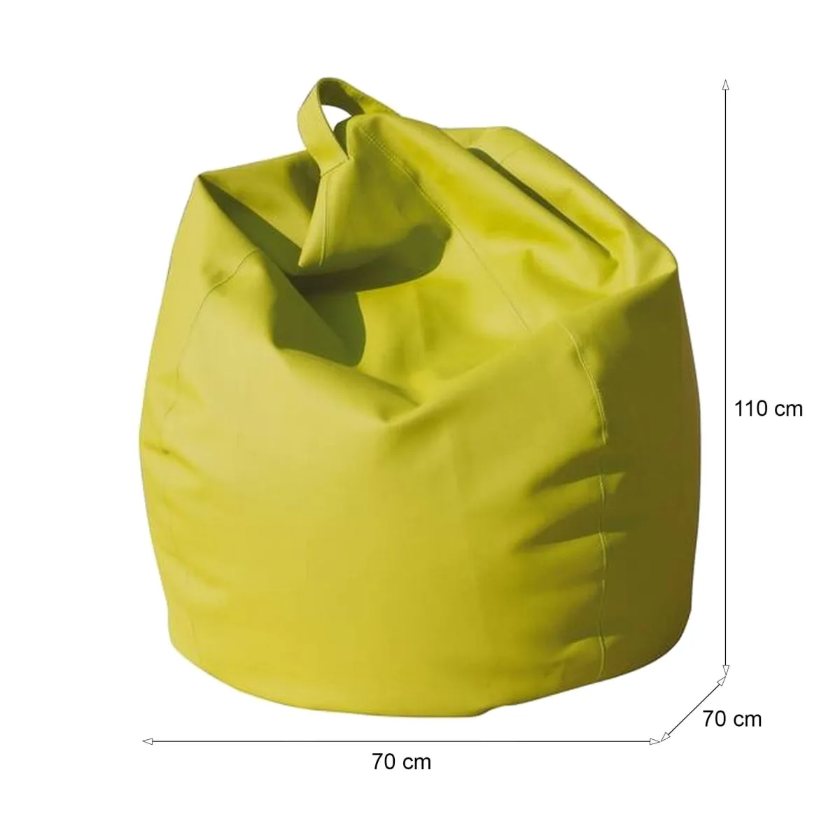 Pouf > Dmora Pouf imbottito 70x70x110h cm - Azelia Giallo