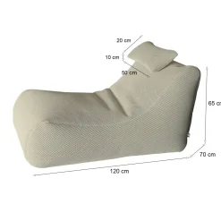 Pouf > Dmora Pouf irregolare 70x120x65h cm - ??hck Beige