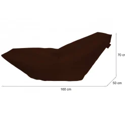 Pouf irregolare marrone 160x50x70h cm - Boves