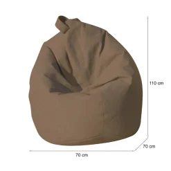 Pouf > Dmora Pouf moderno 70x70x110h cm - Azelia Beige