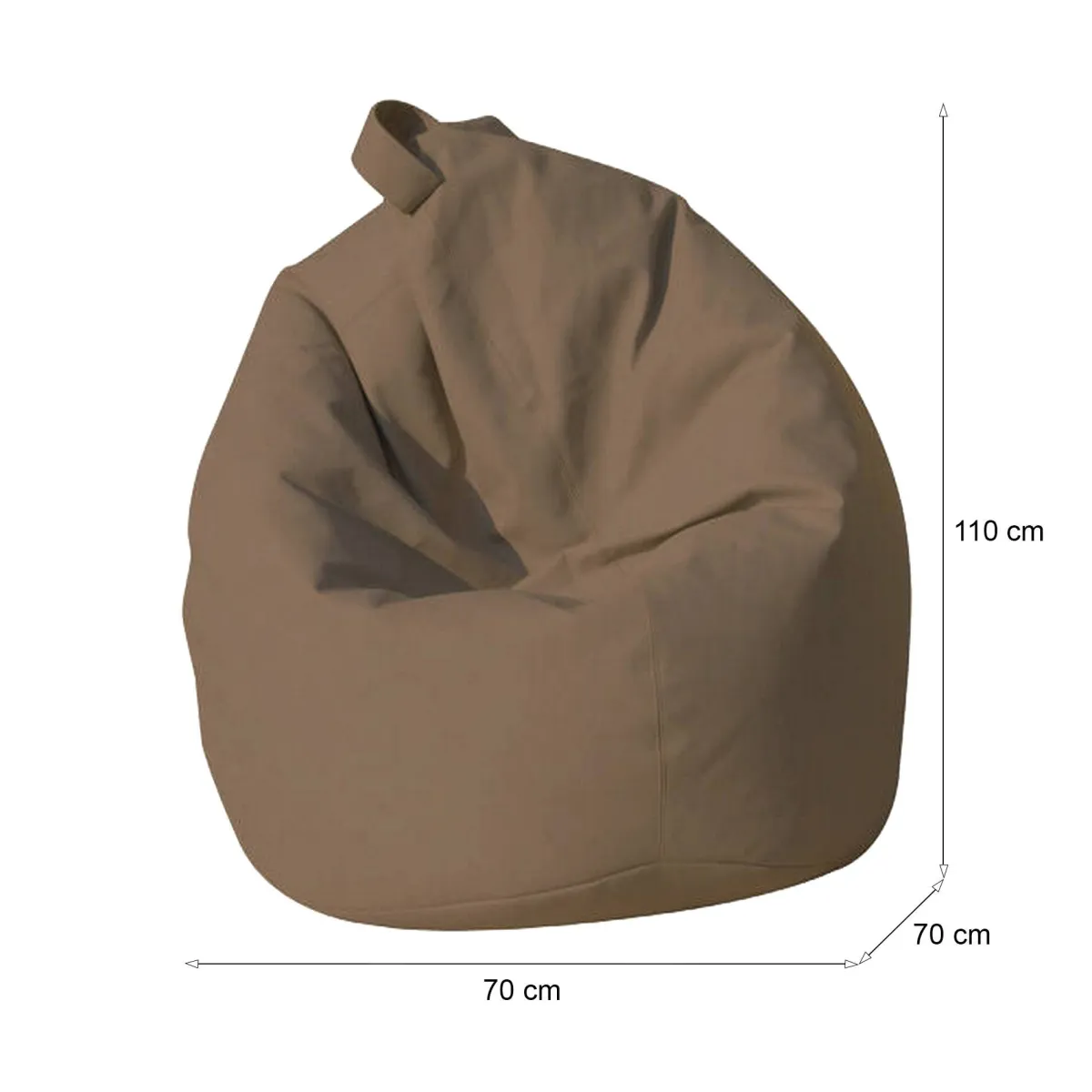 Pouf > Dmora Pouf moderno 70x70x110h cm - Azelia Beige
