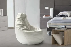 Pouf moderno bianco 70x70x110h cm - Asino