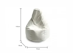Pouf moderno bianco 70x70x110h cm - Asino