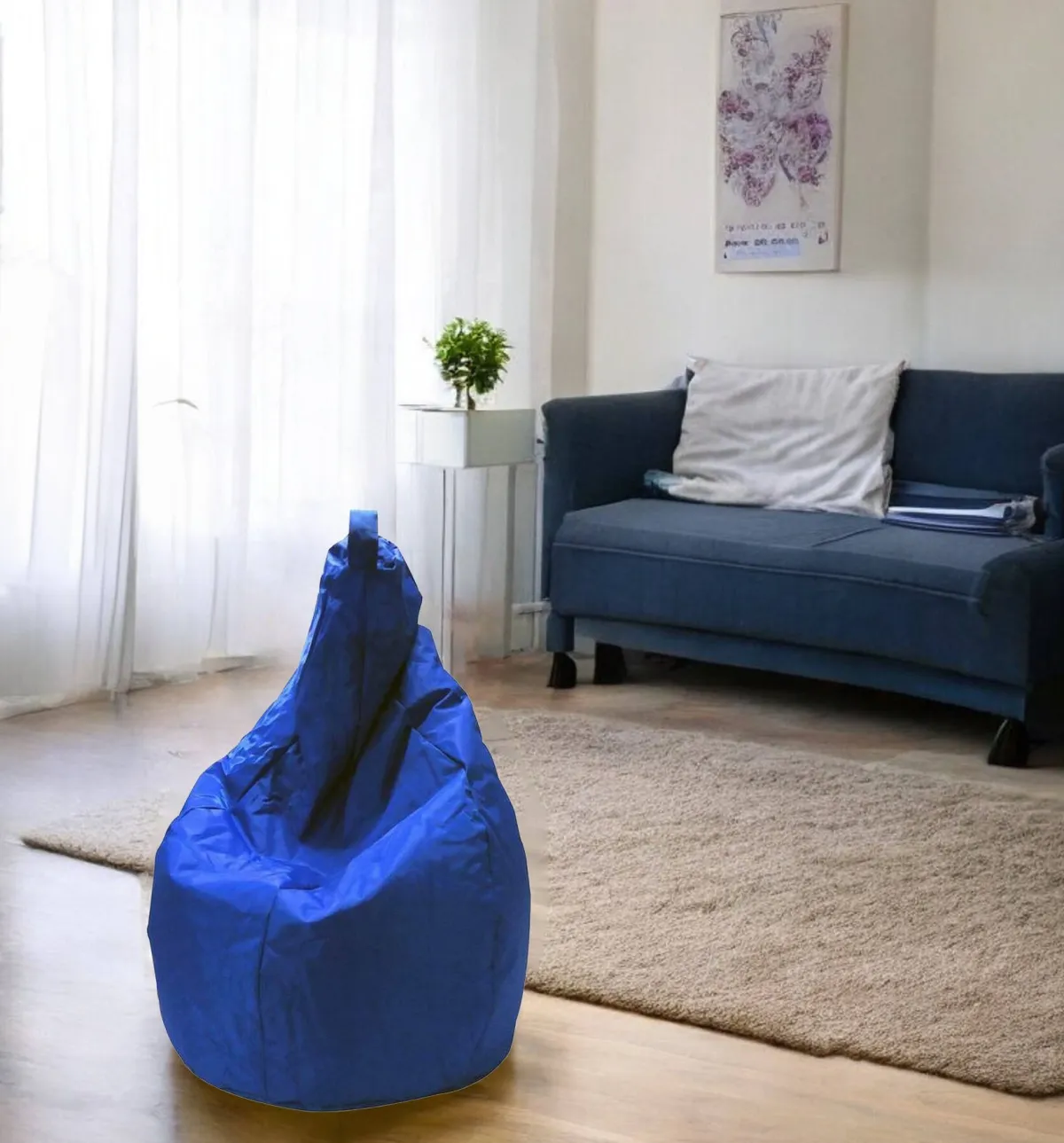 Pouf > Dmora Pouf moderno 80x80x120h cm - Angillina Blu