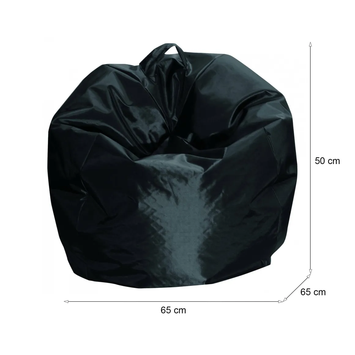 Pouf moderno nero 65x65x50h cm - Ascia