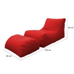 Pouf > Dmora Pouf moderno 120x80x60h cm - Alton Rosso