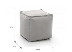 Salotto|Pouf > Dmora Pouf quadrato 45x45x45h cm - Aron Bianco