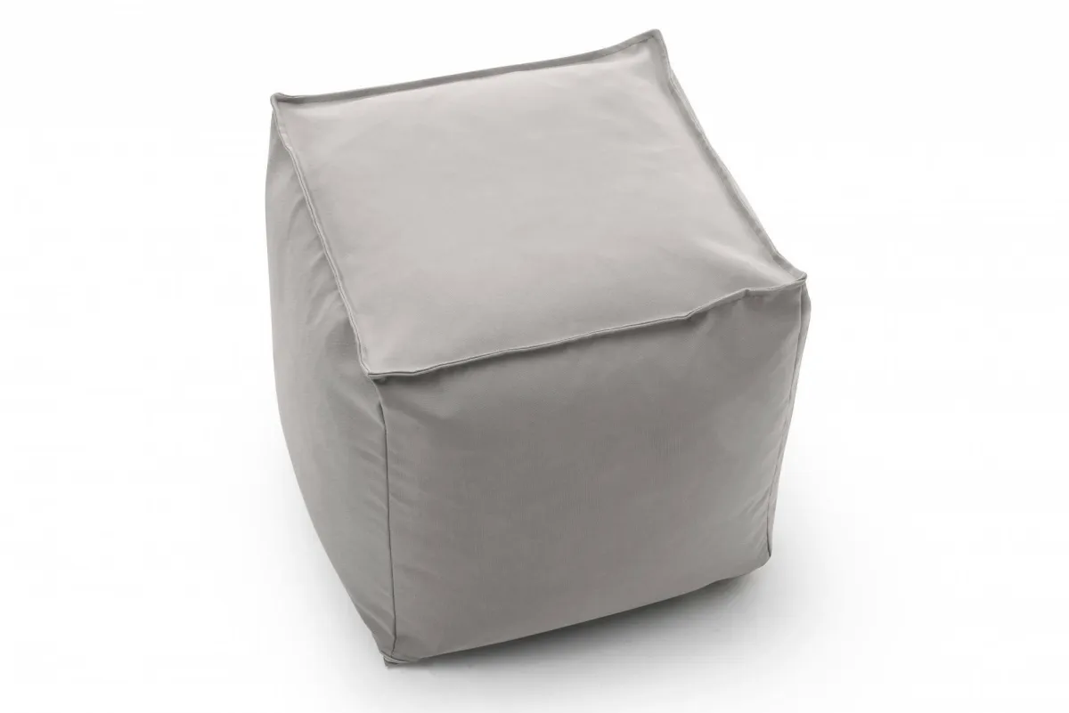 Salotto|Pouf > Dmora Pouf quadrato 45x45x45h cm - Aron Bianco