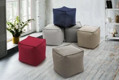 Salotto|Pouf > Dmora Pouf quadrato 45x45x45h cm - Aron Grigio