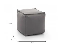 Salotto|Pouf > Dmora Pouf quadrato 45x45x45h cm - Aron Grigio