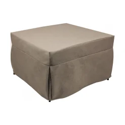 Pouf quadrato tortora 78x78x45h cm - letto Arno