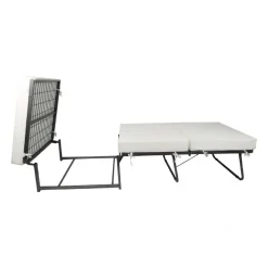 Pouf rettangolare azzurro 78x78x45h cm - letto Arno