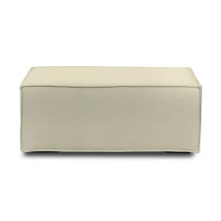 Salotto|Pouf > Dmora Pouf rettangolare 100x70x43h cm - Assisi Beige