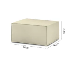 Pouf rettangolare beige 80x70x43h cm - Avolasca
