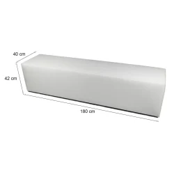 Pouf > Dmora Pouf rettangolare 180x40x42h cm - Apecchio Bianco