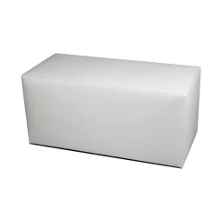 Pouf rettangolare bianco 90x40x42h cm - Bucuresti
