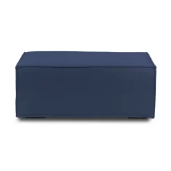 Salotto|Pouf > Dmora Pouf rettangolare 100x70x43h cm - Assisi Blu