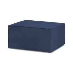 Pouf rettangolare blu 80x70x43h cm - Avolasca