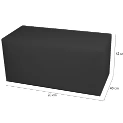 Pouf rettangolare grigio scuro 90x40x42h cm - Bucuresti