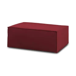 Salotto|Pouf > Dmora Pouf rettangolare 100x70x43h cm - Assisi Rosso