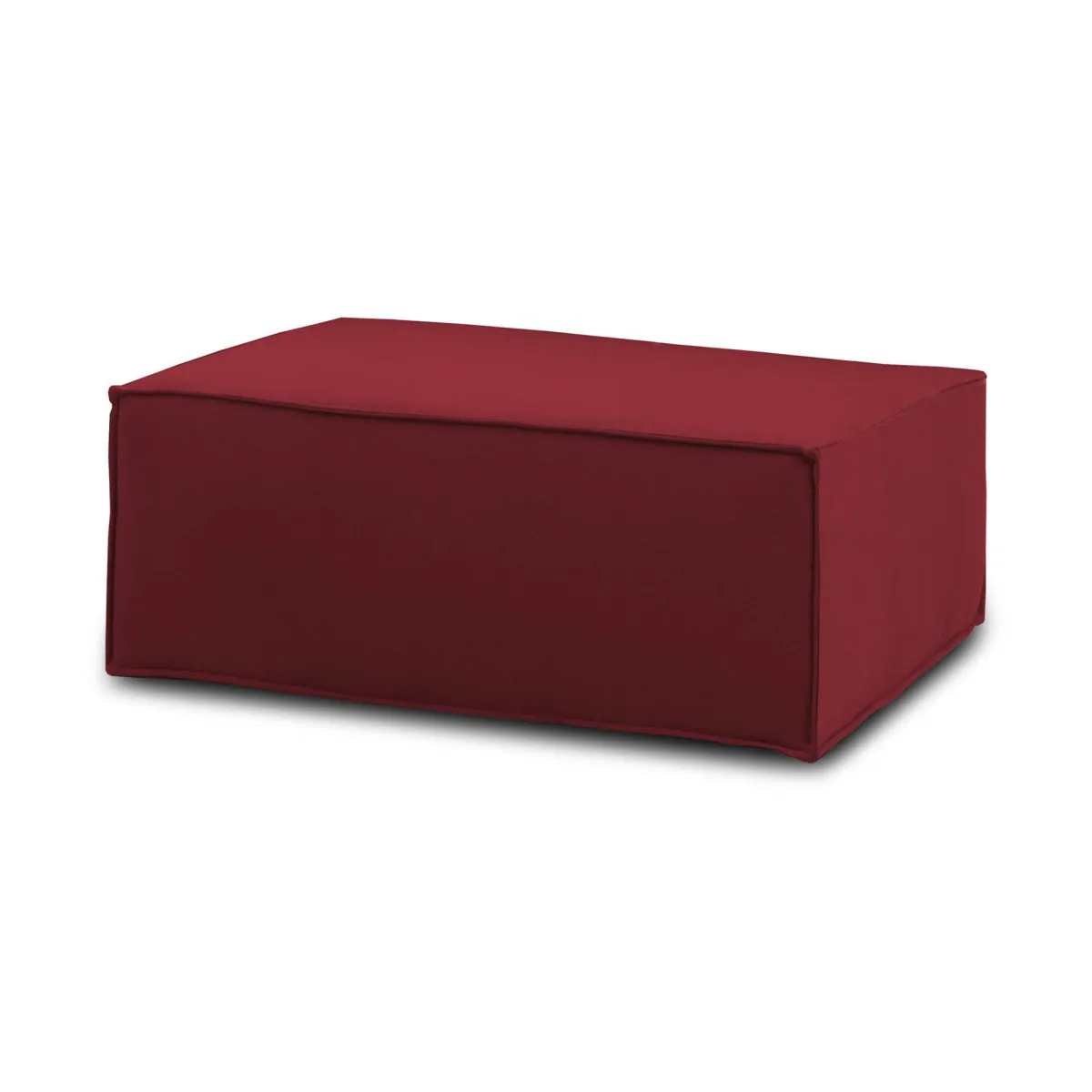 Salotto|Pouf > Dmora Pouf rettangolare 100x70x43h cm - Assisi Rosso
