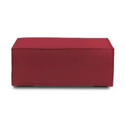 Salotto|Pouf > Dmora Pouf rettangolare 100x70x43h cm - Assisi Rosso