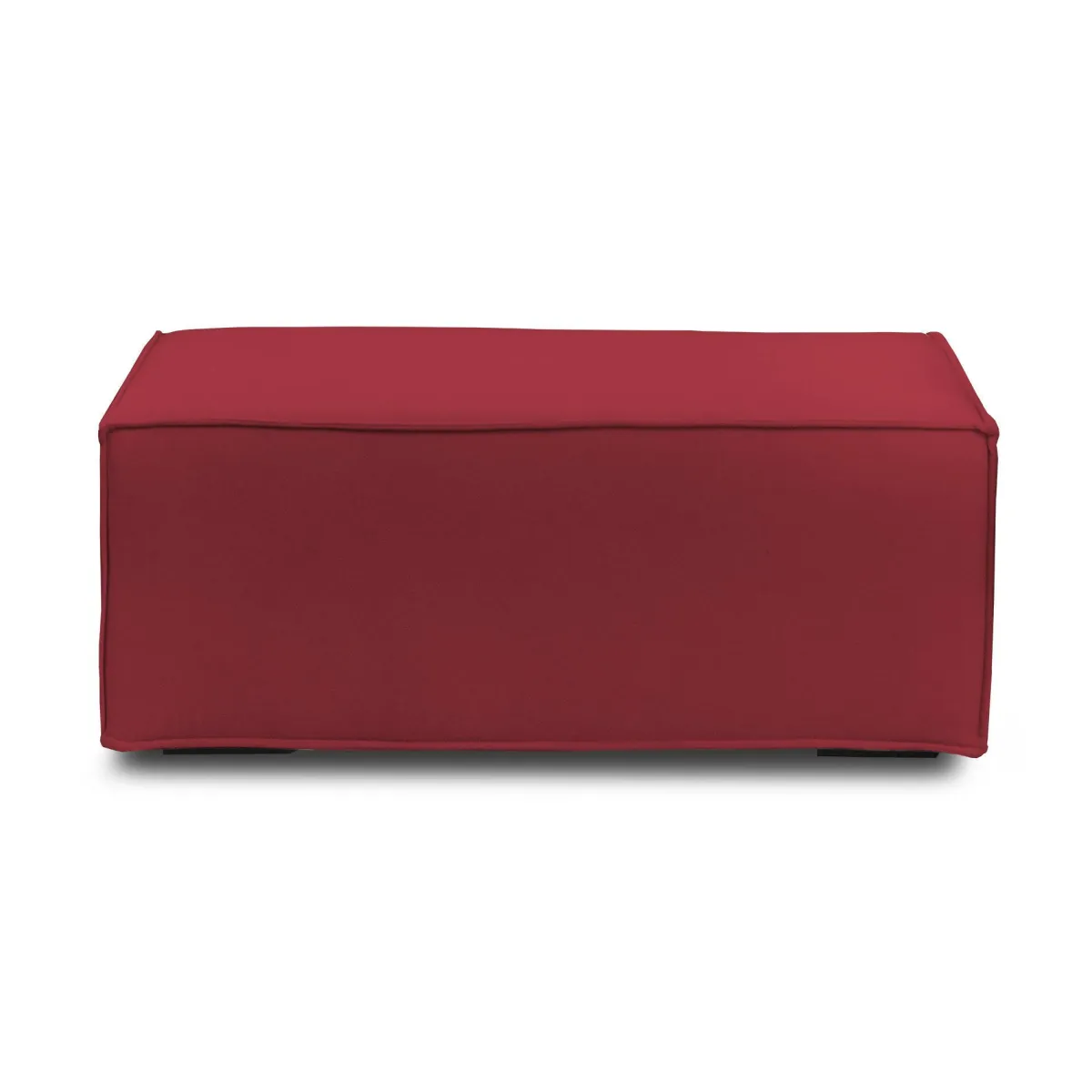 Salotto|Pouf > Dmora Pouf rettangolare 100x70x43h cm - Assisi Rosso