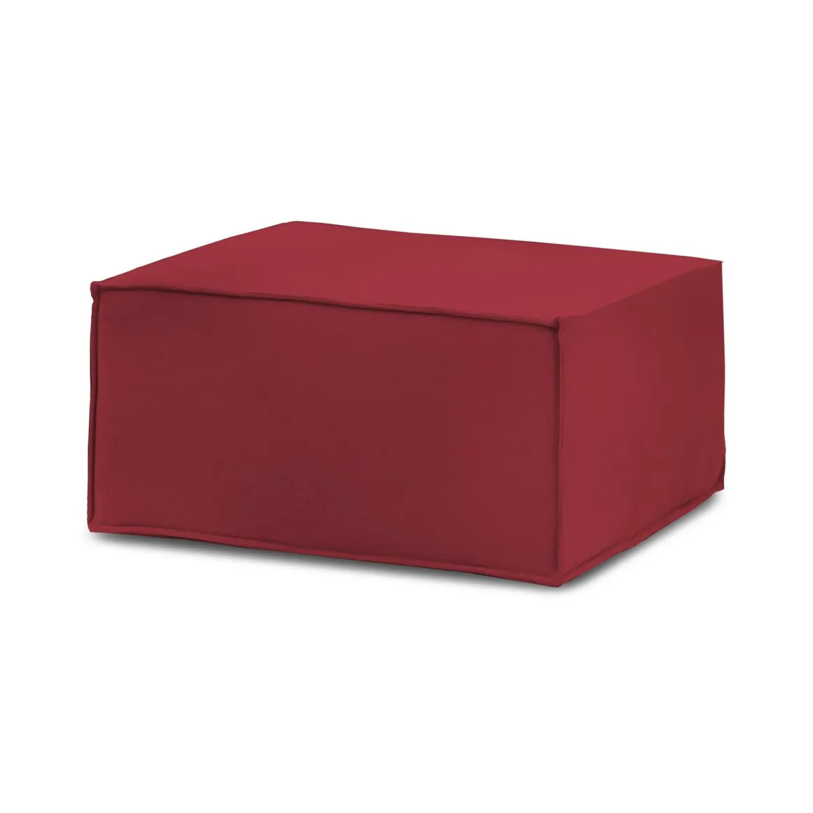 Pouf rettangolare rosso 80x70x43h cm - Avolasca