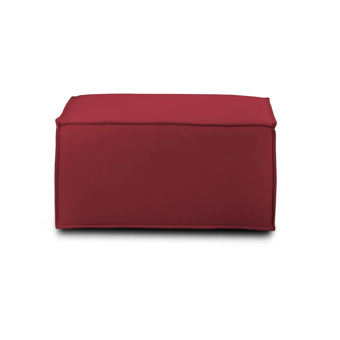 Pouf rettangolare rosso 80x70x43h cm - Avolasca
