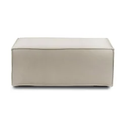 Salotto|Pouf > Dmora Pouf rettangolare tortora 100x70x43h cm - Assisi Grigio Tortora