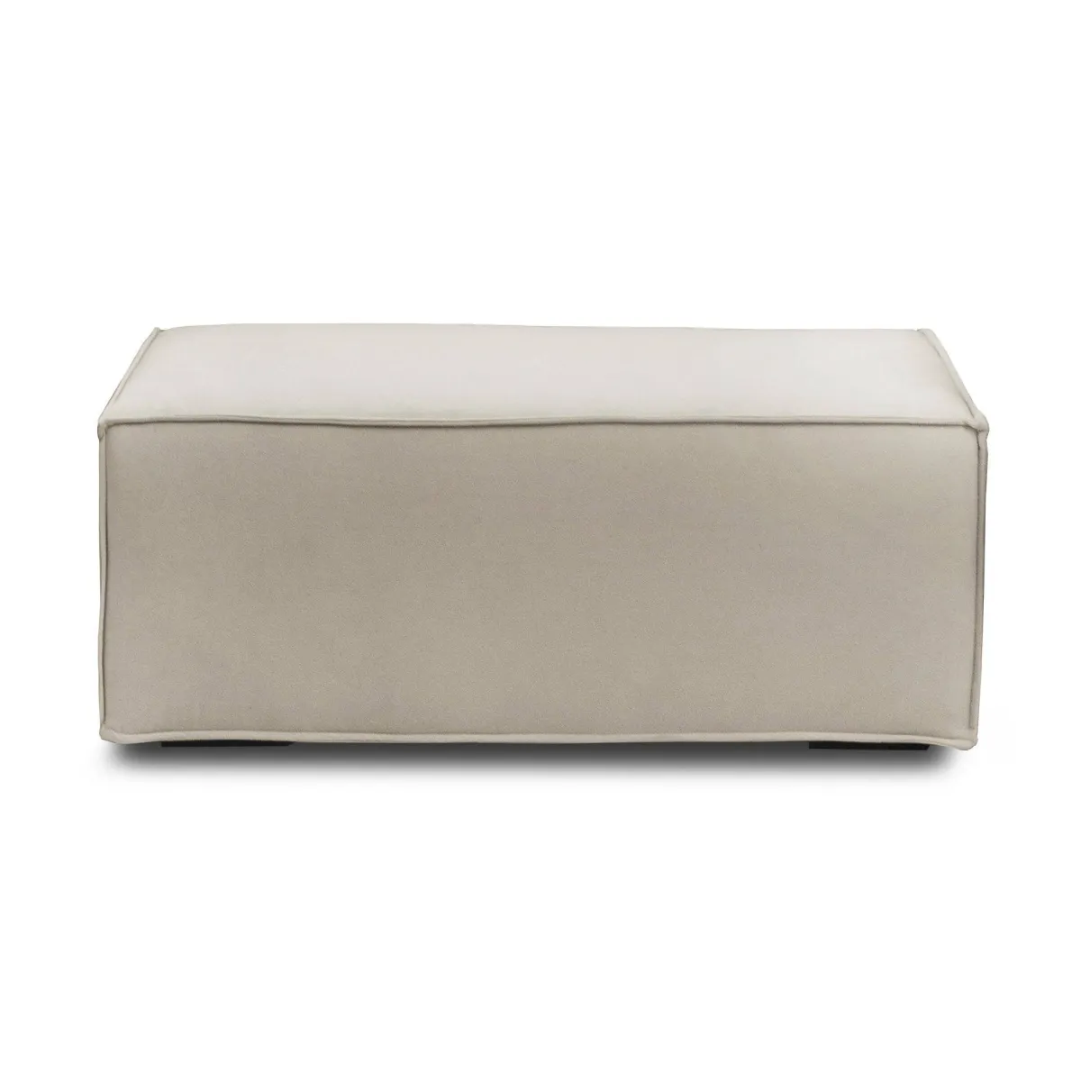 Salotto|Pouf > Dmora Pouf rettangolare tortora 100x70x43h cm - Assisi Grigio Tortora