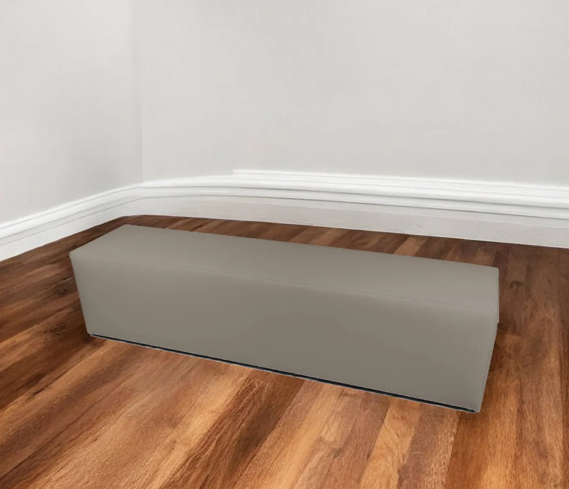 Pouf rettangolare tortora 180x40x42h cm - Apecchio