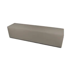 Salotto|Pouf > Dmora Pouf rettangolare tortora 80x70x43h cm - Avolasca Grigio Tortora