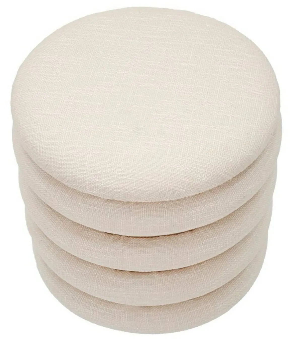 Pouf rotondo bianco 40x40x42h cm - Banskil