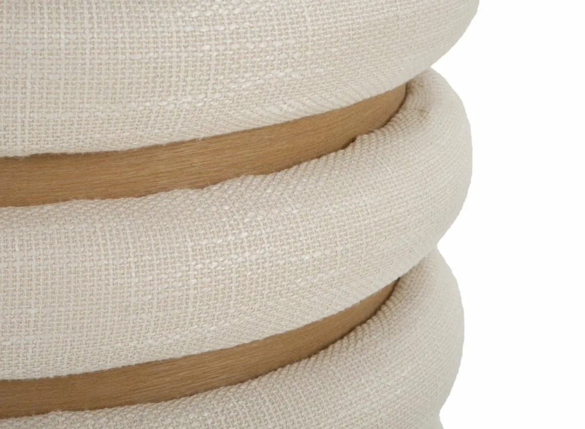 Pouf rotondo bianco 40x40x42h cm - Banskil