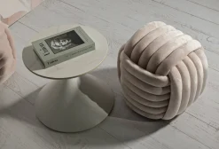 Pouf rotondo rosa 45x45x45h cm - Bozzente