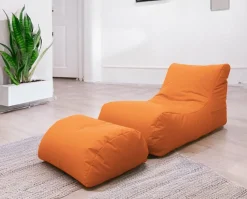 Pouf sacco arancione 120x80x60h cm - Alton