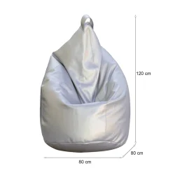 Pouf > Dmora Pouf sacco 80x80x120h cm - Azelia Argento