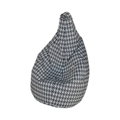 Pouf > Dmora Pouf sacco a scacchi 80x80x120h cm - Maristella Bianco, Nero