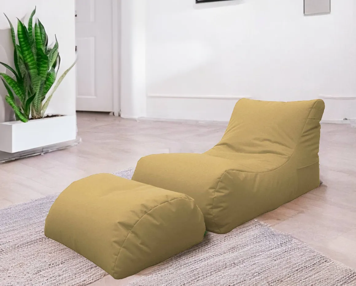 Pouf sacco beige 120x80x60h cm - Alton