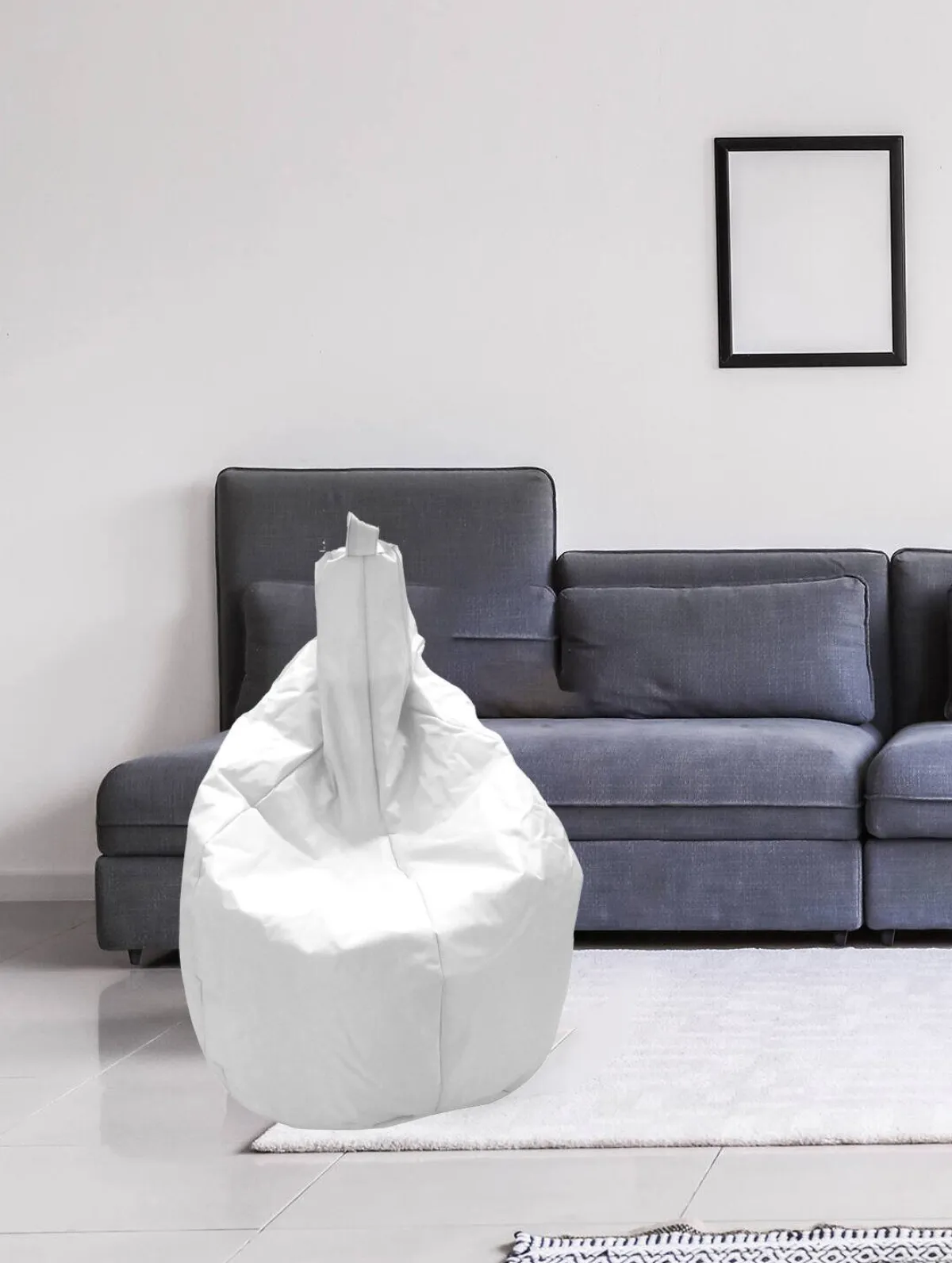 Pouf > Dmora Pouf sacco 80x80x120h cm - Angillina Bianco