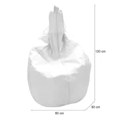 Pouf > Dmora Pouf sacco 80x80x120h cm - Angillina Bianco