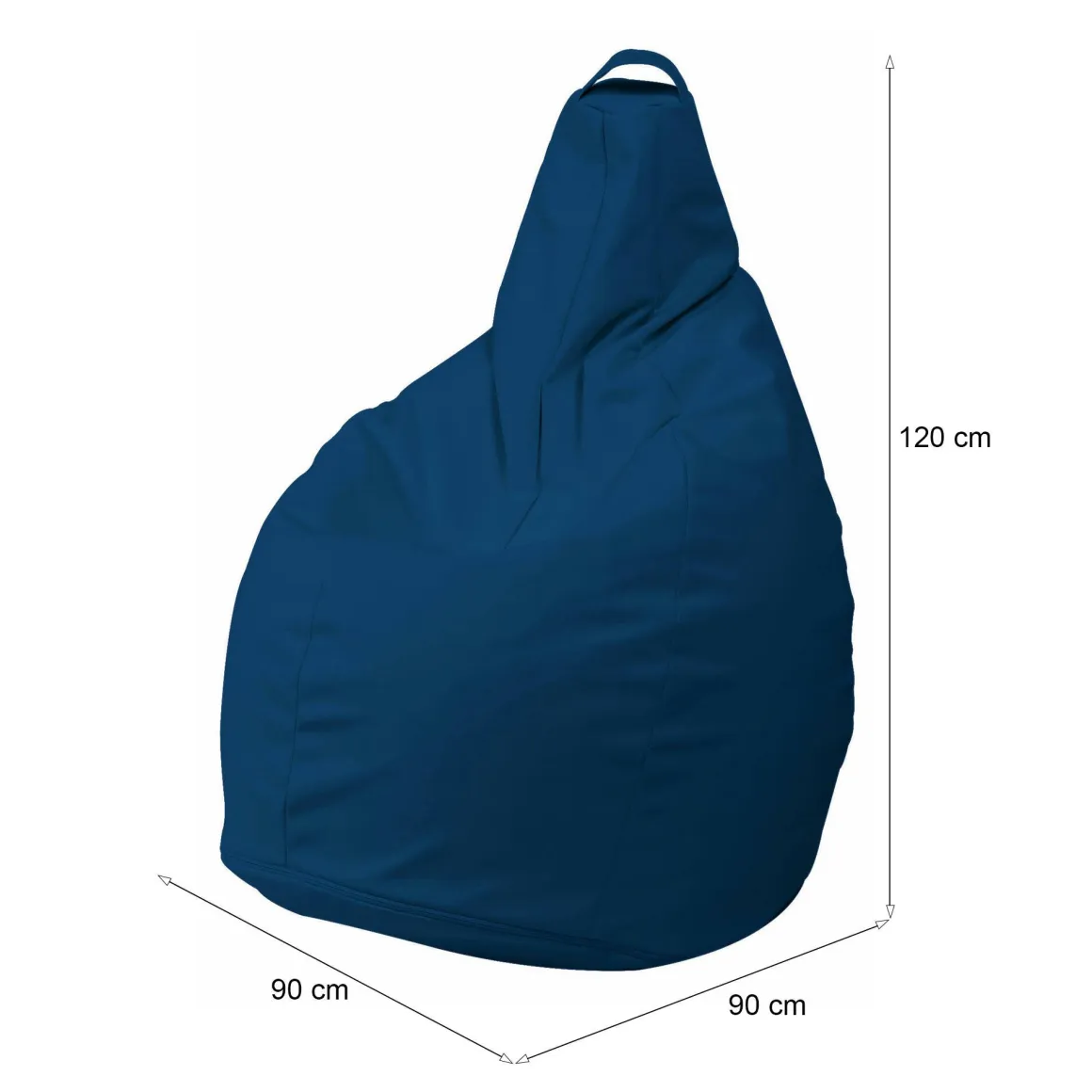 Pouf sacco blu 90x90x120h cm - Aunter