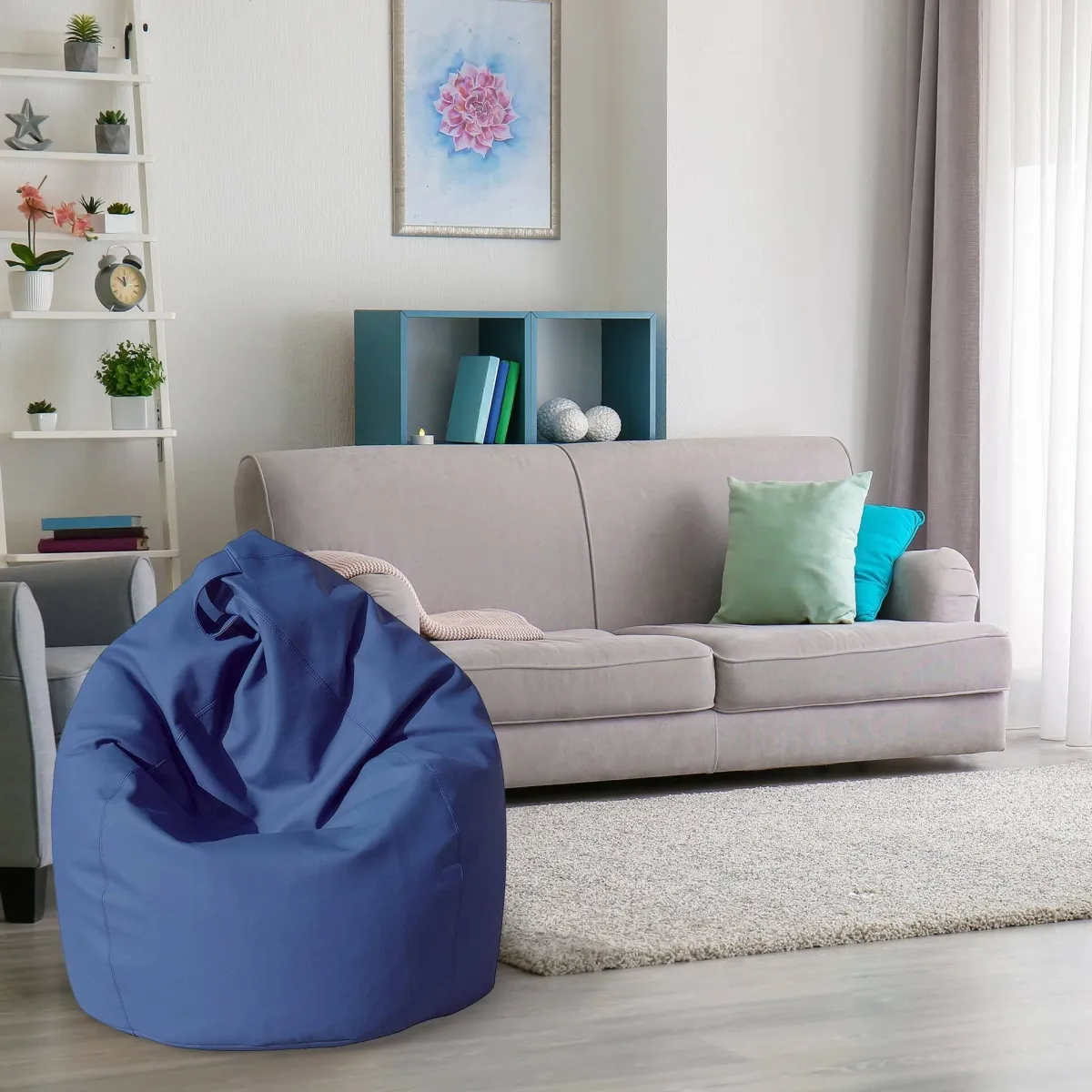 Pouf > Dmora Pouf sacco 70x70x110h cm - Azelia Blu