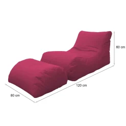Pouf > Dmora Pouf sacco fucsia 120x80x60h cm - Alton Rosa Fucsia