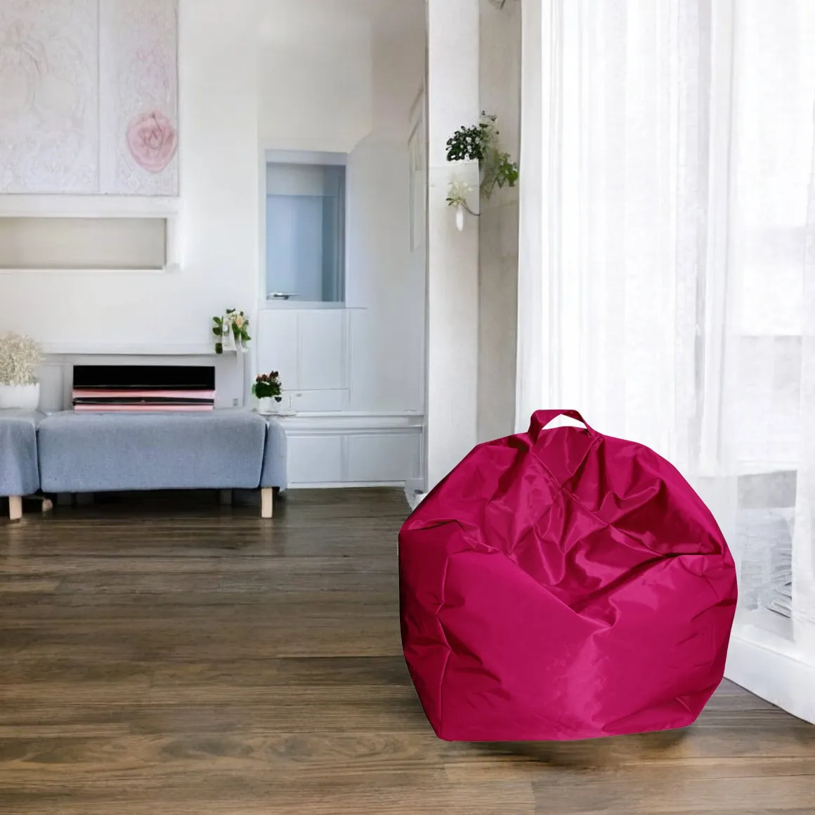 Pouf sacco fucsia 65x65x50h cm - Ascia